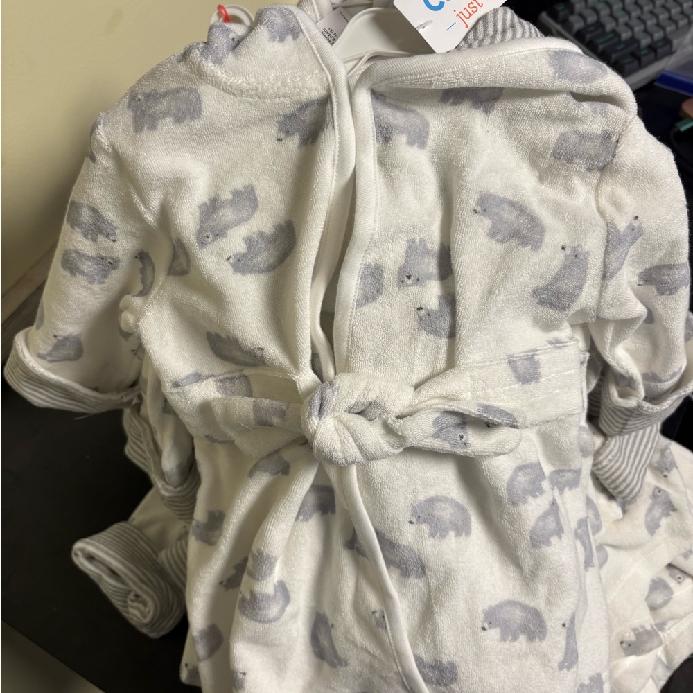 *10* New Carters Adorable Animal Print Baby Robe